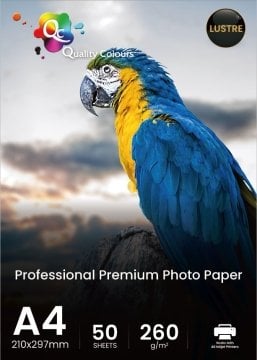 A4 Fotoğraf Kağıdı 260gr Lustre Qc 50 Yaprak 210x297mm