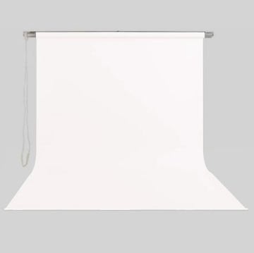 Stil Fon 270cm x 300cm Sonsuz Beyaz Fon Perdesi Seti