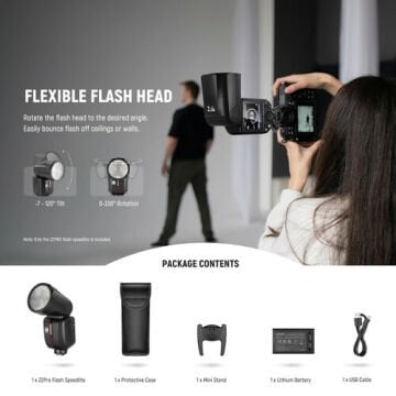 Neewer Z2 PRO-F TTL Yuvarlak Kafa Flaş (Fujifilm)