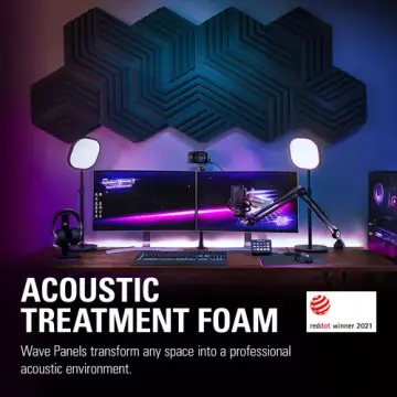 Elgato 10AAJ9901 Wave Köpük Akustik Paneller Başlangıç Seti (Siyah)
