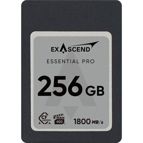 Exascend Essential PRO 256GB CF Express 4.0 Type A YENİ - VPG400-certified - up to 1,800 MB/s read and 1,650 MB/s write