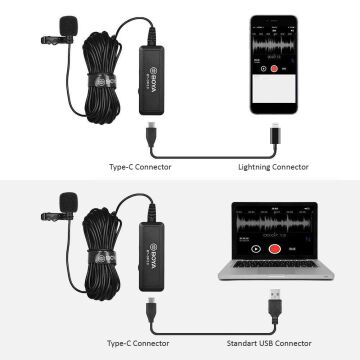 Boya BY-DM10 PC Iphone Telefon Yaka Mikrofonu