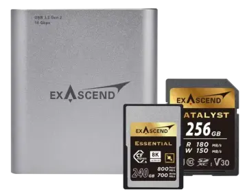 Exascend CFexpress Type B/SD Express/SD/microSD card reader (4in1)