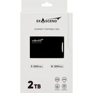 Exascend Element Portable SSD USB Type C 20Gb/s Black 2TB