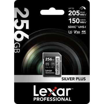 Lexar 256GB Professional SILVER PLUS UHS-I SDXC Hafıza Kartı