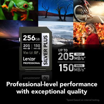 Lexar 256GB Professional SILVER PLUS UHS-I SDXC Hafıza Kartı