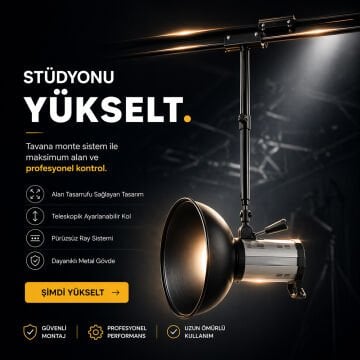 Stüdyo Teknik 90Cm Tekerlekli Distans