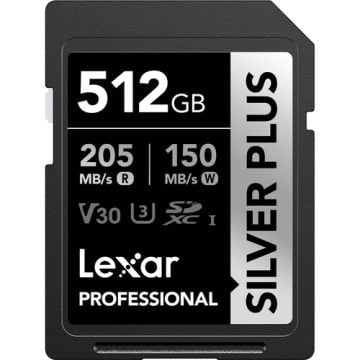Lexar 512GB Professional SILVER PLUS UHS-I SDXC Hafıza Kartı