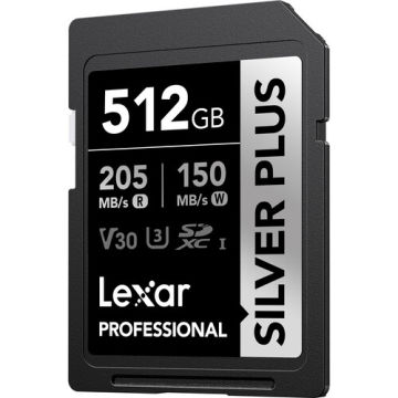 Lexar 512GB Professional SILVER PLUS UHS-I SDXC Hafıza Kartı