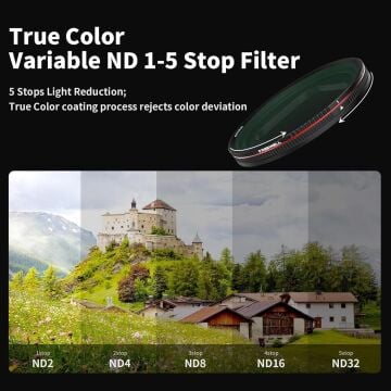 Freewell SHERPA SERIES TRUE COLOR VARIABLE ND 1-5 STOP FILTER