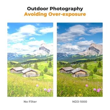 K&F 67mm Nano-D Serisi ND3-ND1000 Filtre (1.5-10 Stop)