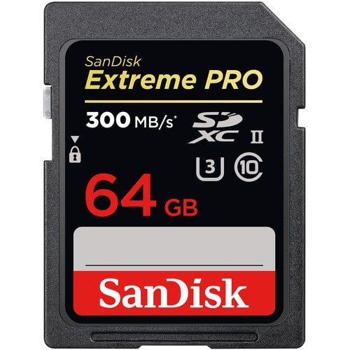 SanDisk 64GB Extreme PRO UHS-II SDXC 300 MB/s Hafıza Kartı