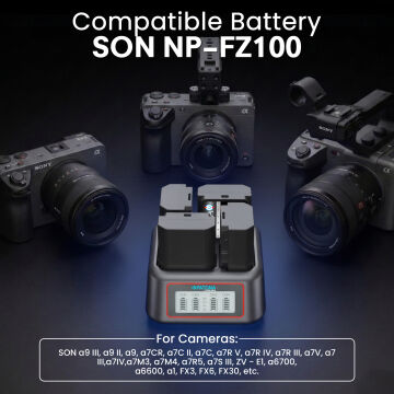 Patona 4179 Platinum USB-C PD  4'lü Hızlı Sarj Cihazı  Sony NP-FZ100