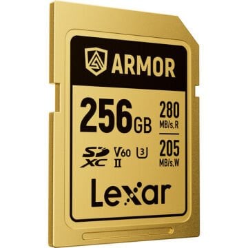 Lexar 256GB Armor Gold UHS-II SDXC 6K V60 Hafıza Kartı