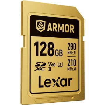 Lexar 128GB Armor Gold UHS-II SDXC 6K V60 Hafıza Kartı