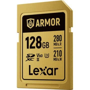 Lexar 128GB Armor Gold UHS-II SDXC 6K V60 Hafıza Kartı