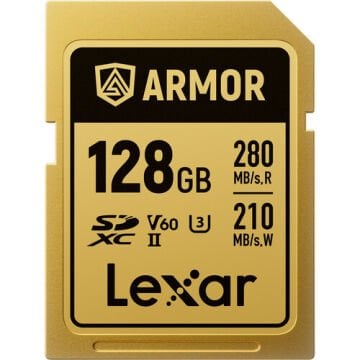 Lexar 128GB Armor Gold UHS-II SDXC 6K V60 Hafıza Kartı