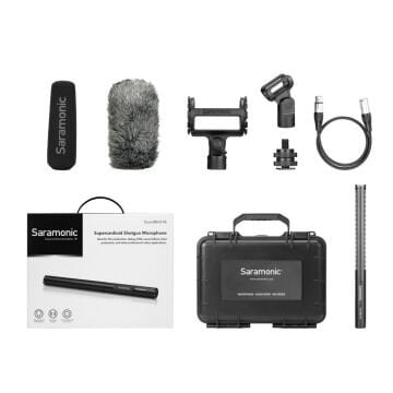 Saramonıc SoundBird V6 Professional Supercardioid Shotgun Mic w/ Shock Mount,
