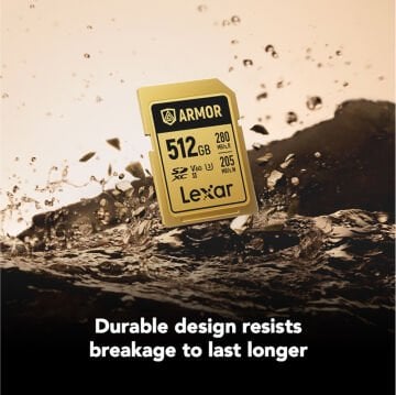 Lexar 512GB Armor Gold UHS-II SDXC 6K V60 Hafıza Kartı