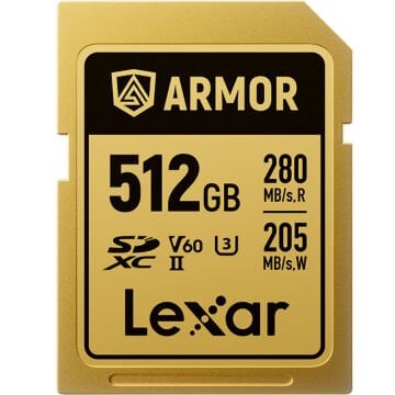 Lexar 512GB Armor Gold UHS-II SDXC 6K V60 Hafıza Kartı