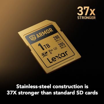 Lexar 1TB Armor Gold UHS-II SDXC 6K V60 Hafıza Kartı