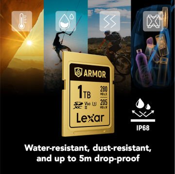 Lexar 1TB Armor Gold UHS-II SDXC 6K V60 Hafıza Kartı