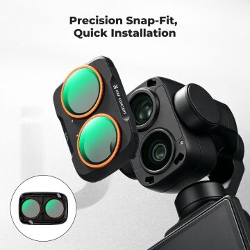 K&F Concept Dji Osmo Pocket 4P İçin Polarize (CPL) Filtre (Plastik )