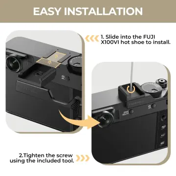 Freewell Fuji X100VI Thumb Grip with Cold Shoe Mount Siyah