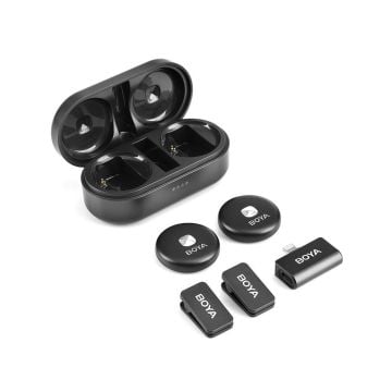 BOYA Omic-D Wireless İkili Yaka Mikrofonu Lightning (Siyah)