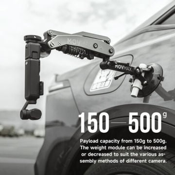 Movmax Blade Arm (DJI Pocket 3 / Insta360 X5 - X4 - X3) Smartphone ve Aksiyon Kameraları için Araç Bağlantı Seti