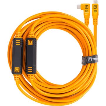 Tether Tools Tether Pro USB-C to USB-C 9.4m Dik Açılı Bağlantı Kablosu ( CUC31RT2-ORG )