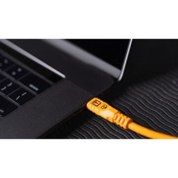Tether Tools Tether Pro USB-C to USB-C 9.4m Dik Açılı Bağlantı Kablosu ( CUC31RT2-ORG )