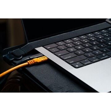 Tether Tools Tether Pro Optima 10G USB-C to USB-C 4.6m Dik Açılı Bağlantı Kablosu ( CUC15RTG2-ORG )