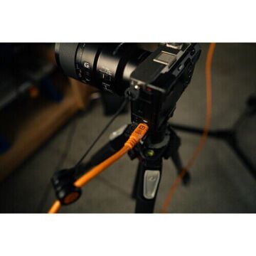 Tether Tools Tether Pro Optima 10G USB-C to USB-C 4.6m Dik Açılı Bağlantı Kablosu ( CUC15RTG2-ORG )