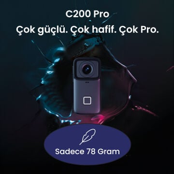 Sjcam C200 Pro Mini Aksiyon Kamera 4K/30 Frm - 6 Eksenli Stabilizatör