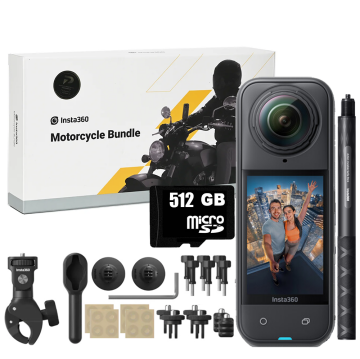 Insta360 X5 Motorcycle Bundle (512GB Hafıza Kartı Dahil)
