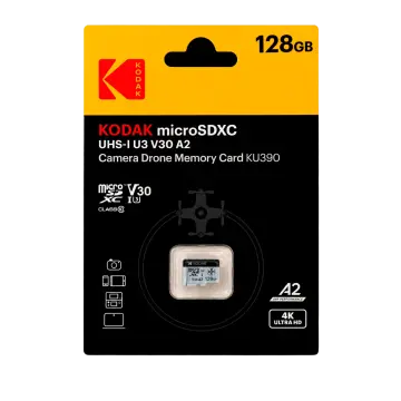 Kodak 128GB UHS-I U3/V30/A2 Drone İçin Micro SD Kart KU390