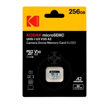 Kodak 256GB UHS-I U3/V30/A1 Drone İçin Micro SD Kart KU390