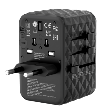 Verbatim 65W GAN 3 Evrensel Seyahat Adaptörü  2 x Usb-C PD ve QC 4+ 2 x Usb-A-(32120)