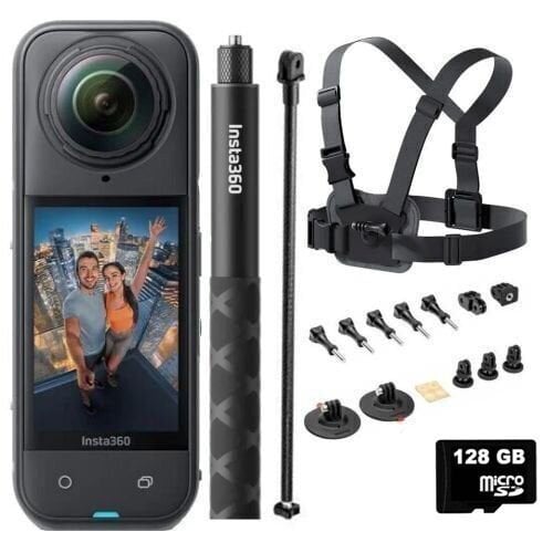 Insta360 X5 Aksiyon Kamera Kayak Kiti + 128GB MicroSDXC Hafıza Kartı