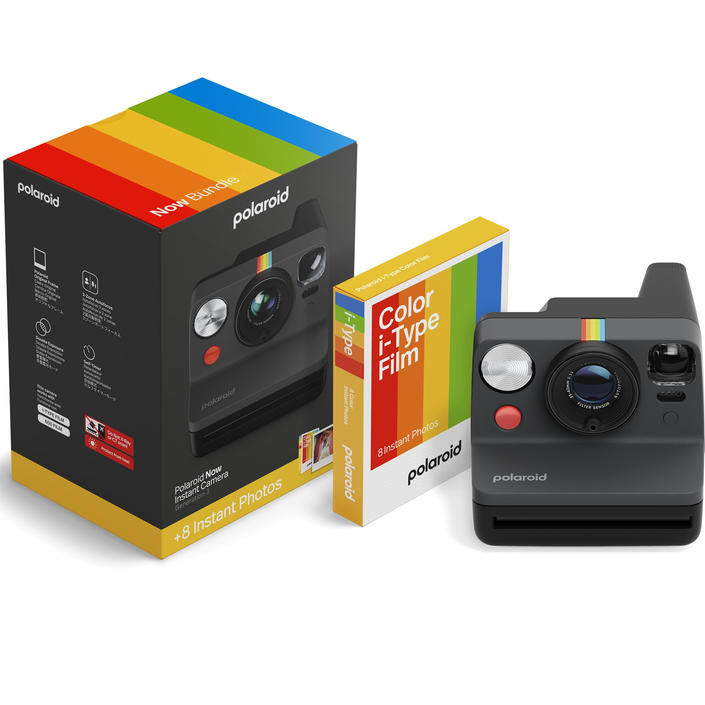 Polaroid Now Gen 3 i-Type Instant Kamera (Black) + 8'li Color Film Bundle