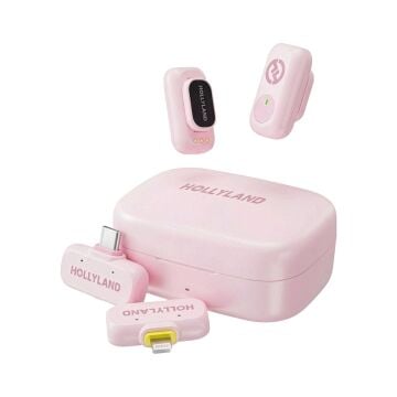 Hollyland LARK A1 Combo Cloud Pink 2 Kişilik Kablosuz Mikrofon Sistemi -Pembe