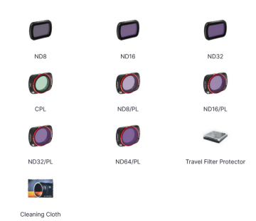 Freewell DJI OSMO POCKET 3 - ALL DAY - 8PACK ND8, ND16, ND32, CPL ND8/PL, ND16/PL, ND32/PL, AND ND64/PL