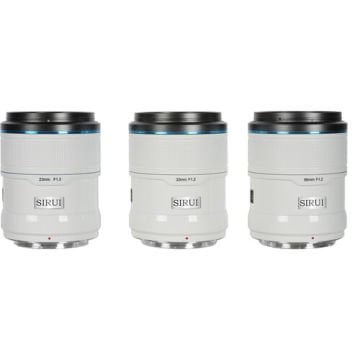 Sirui Sniper f/1.2 Autofocus 23mm, 33mm, 56mm Lens Kit (Fujifilm X) Beyaz