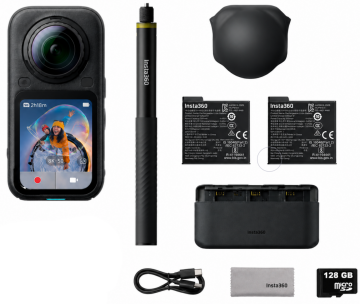 Insta360 X6 Aksiyon Kamerası Essentials Bundle + 128 GB MicroSD Hafıza Kartı