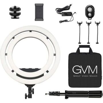 GVM Bi-Color & RGB LED Soft Double Ring Light (18'')