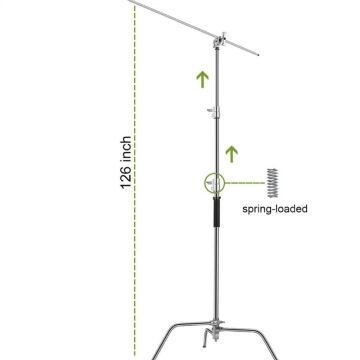 GVM C330 320cm C-Stand & Grip Arm (130cm) Kit (Çelik)