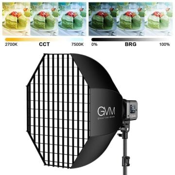 GVM SD80D Bi-Color LED Video Işığı Ayaklı Softbox Set