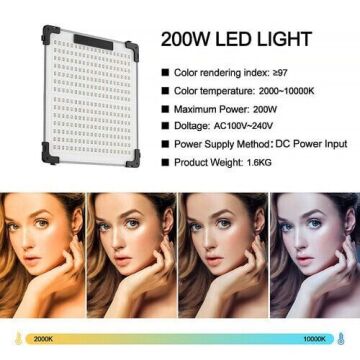 GVM 200W Esnek RGB LED Panel Işık