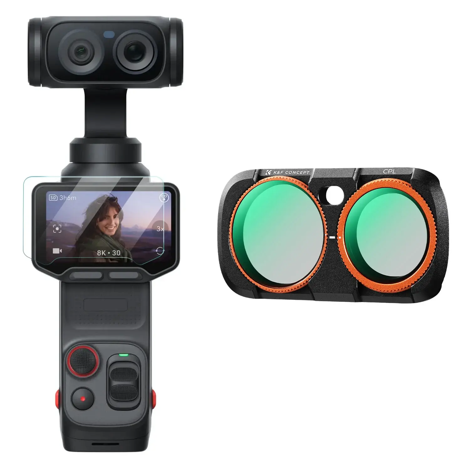 K&F Concept Insta360 Luna Ultra İçin Polarize (CPL) Filtre